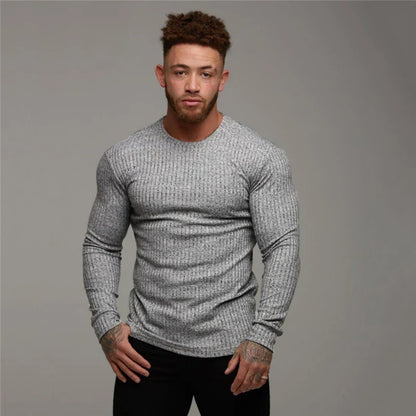 Marco - Camiseta blanca de manga larga para hombre