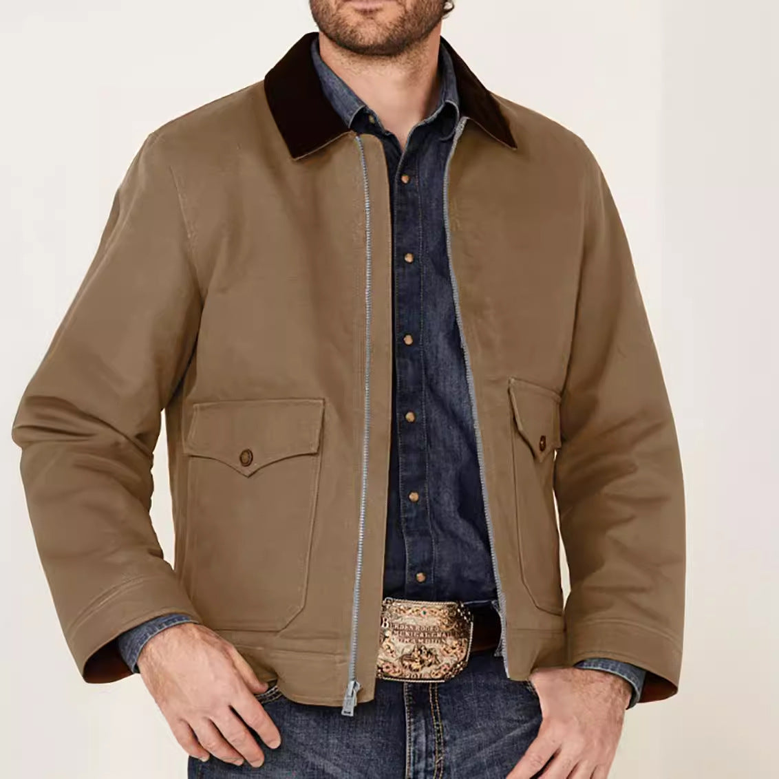 Dario - Chaqueta de invierno para hombre con cuello clásico