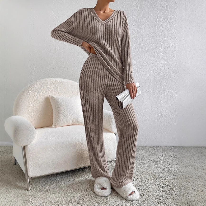 Sofía - Conjunto de mujer punto canalé dos piezas