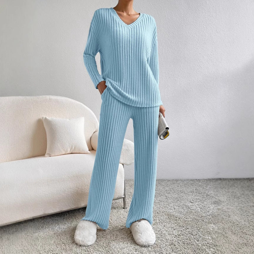 Sofía - Conjunto de mujer punto canalé dos piezas