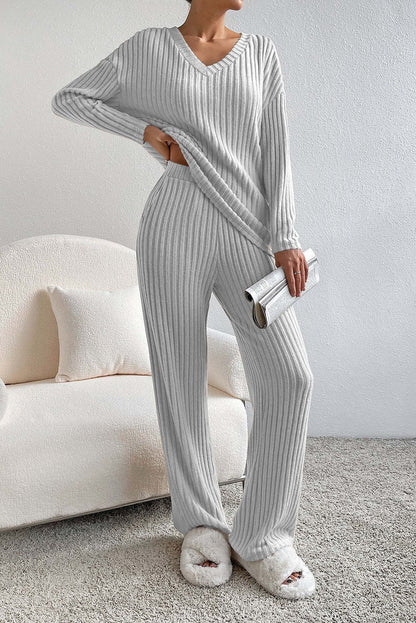 Sofía - Conjunto de mujer punto canalé dos piezas