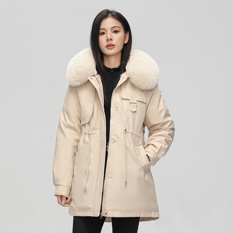 Isabelle - Parka de invierno para mujer con cuello de pelo
