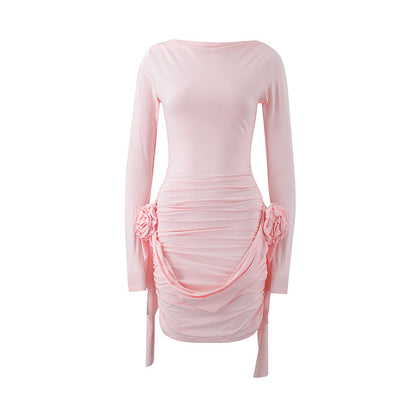 Valentina - Vestido corto manga larga mujer