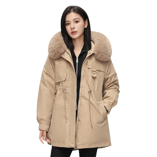 Isabelle - Parka de invierno para mujer con cuello de pelo