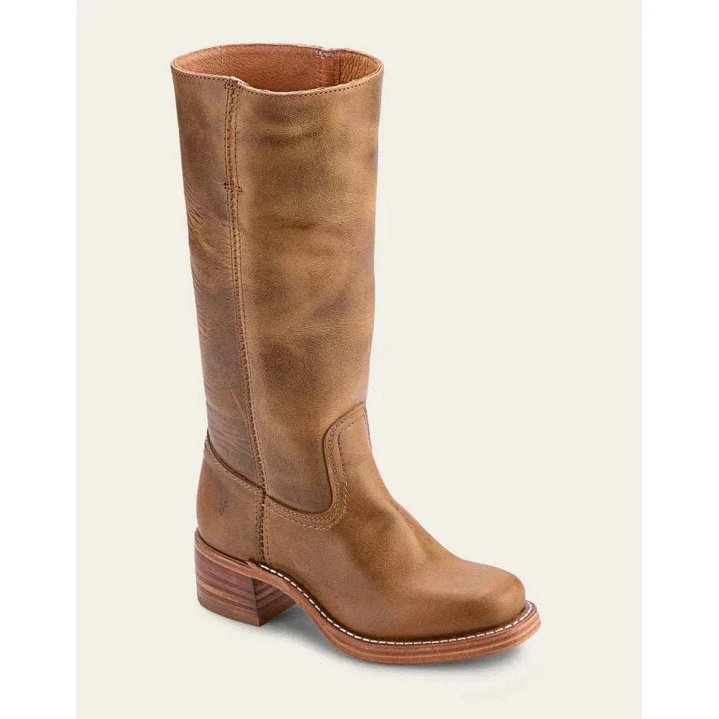 Valeria - Botas altas de cuero con tacón bajo mujer