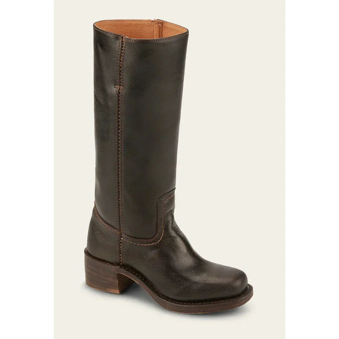 Valeria - Botas altas de cuero con tacón bajo mujer
