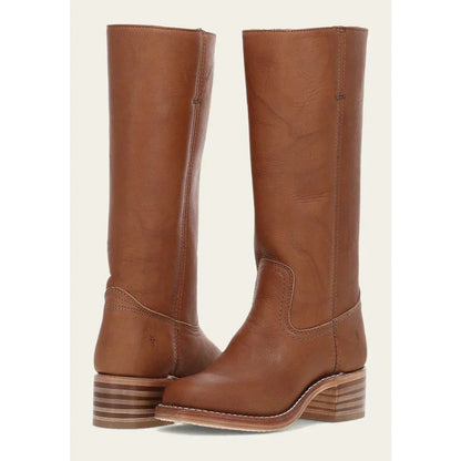 Valeria - Botas altas de cuero con tacón bajo mujer