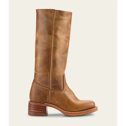 Valeria - Botas altas de cuero con tacón bajo mujer