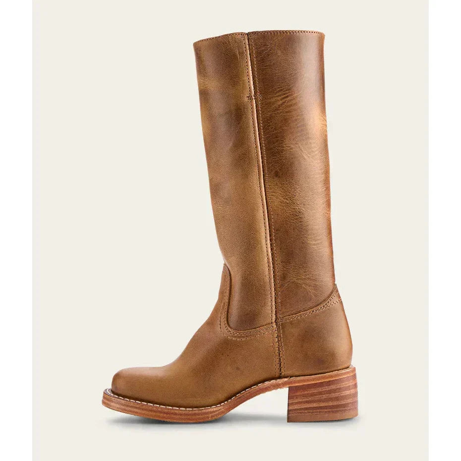 Valeria - Botas altas de cuero con tacón bajo mujer
