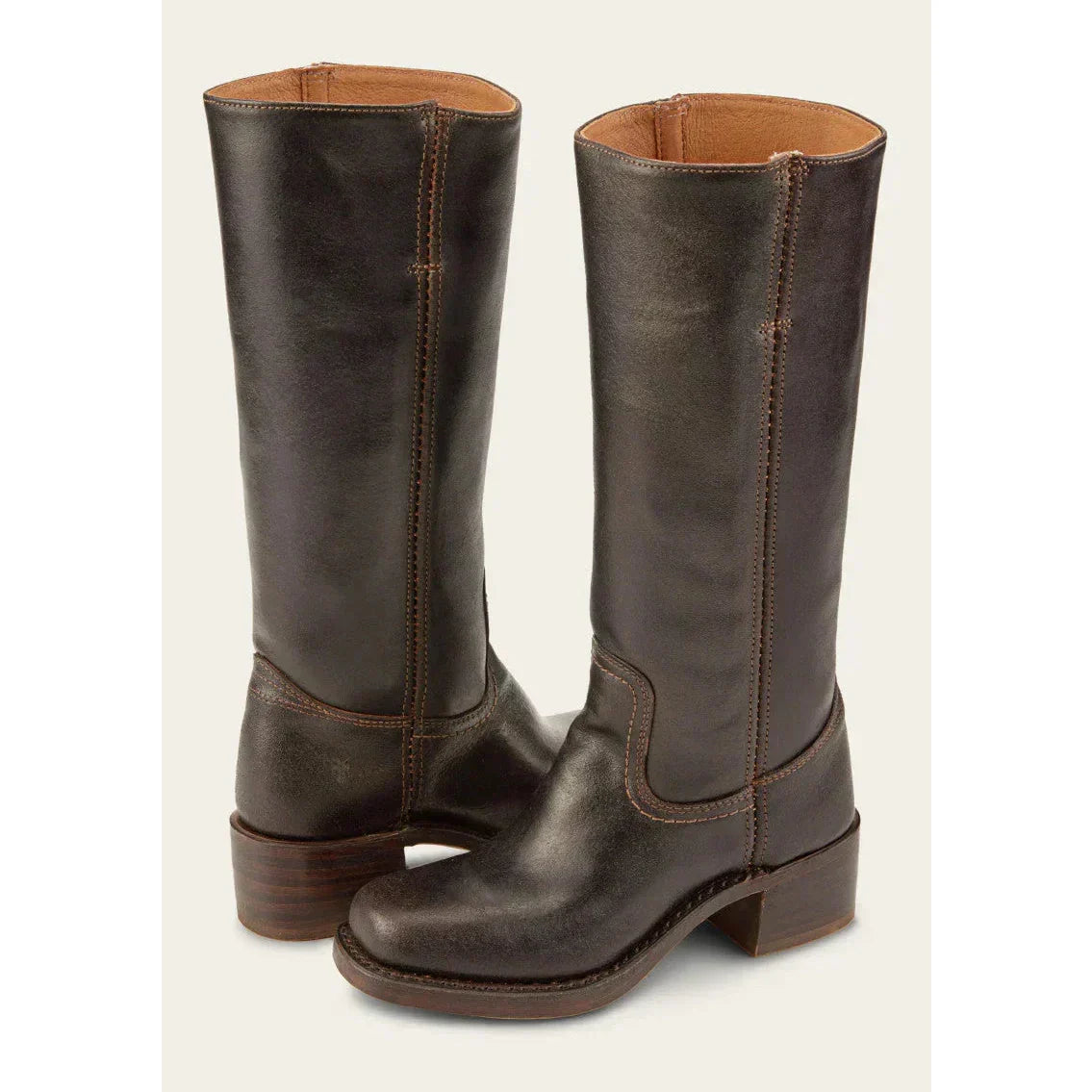 Valeria - Botas altas de cuero con tacón bajo mujer