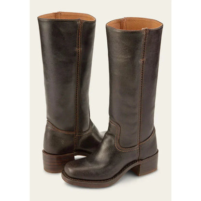 Valeria - Botas altas de cuero con tacón bajo mujer