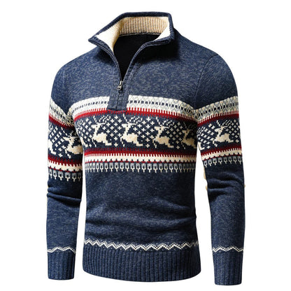 Adrià – Jersey Invernal con Estampado Nórdico para Hombre
