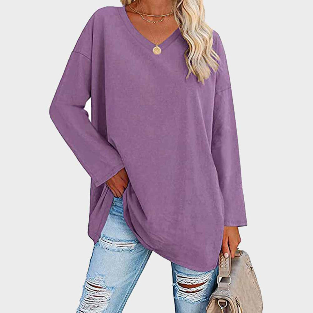Andrea - Blusa oversize de manga larga para mujer