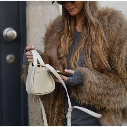 Sofía - Chaqueta de pelo sintético para mujer
