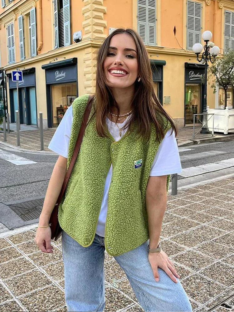 Clara - Chaleco de mujer sin mangas con diseño acolchado
