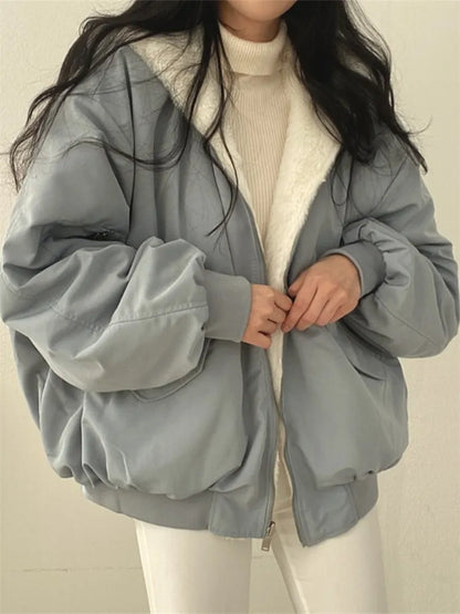 Sofía - Chaqueta oversize con forro de borrego para mujer