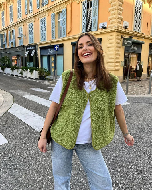 Clara - Chaleco de mujer sin mangas con diseño acolchado
