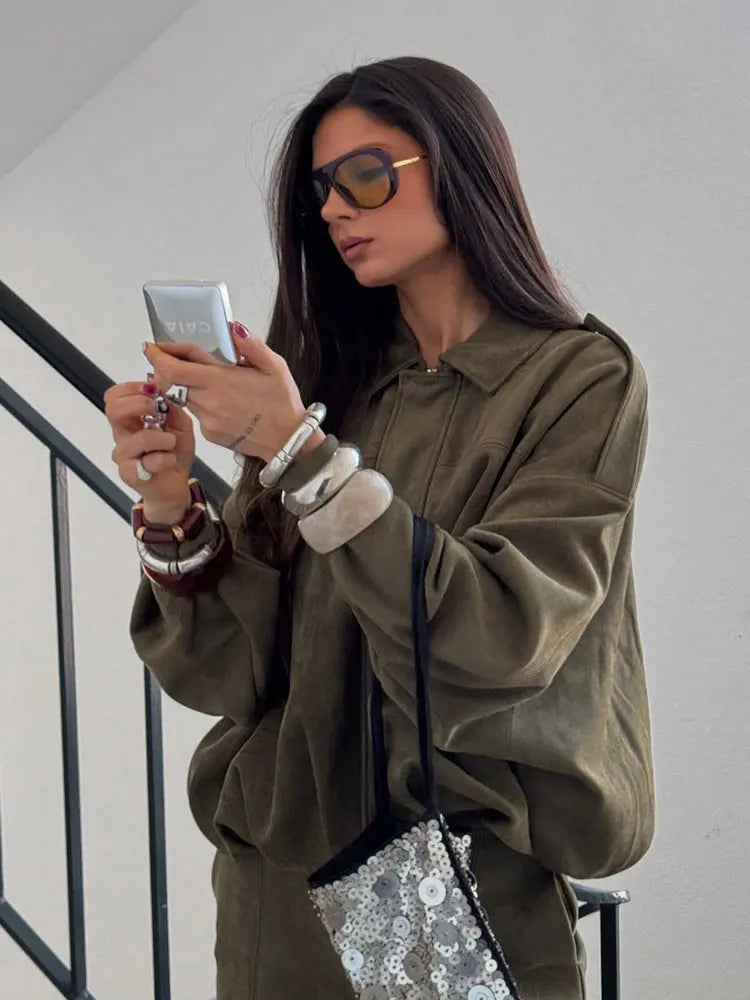 Camila – Chaqueta cachemira oversize de gamuza para mujer