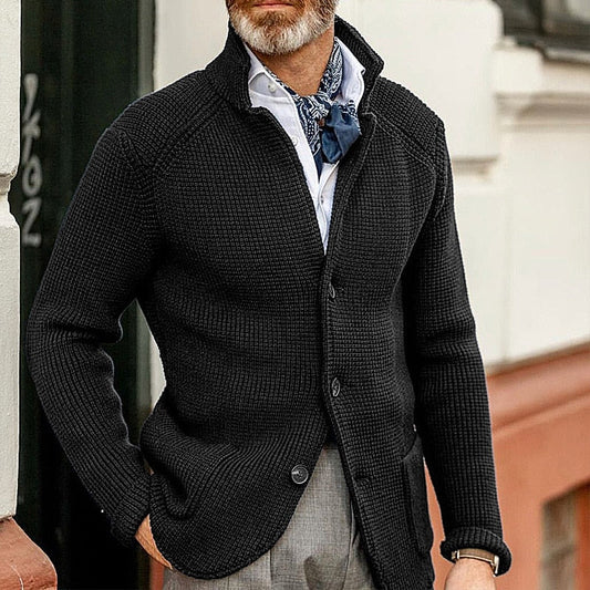 Alejandro - Suéter de hombre con botones y cuello alto