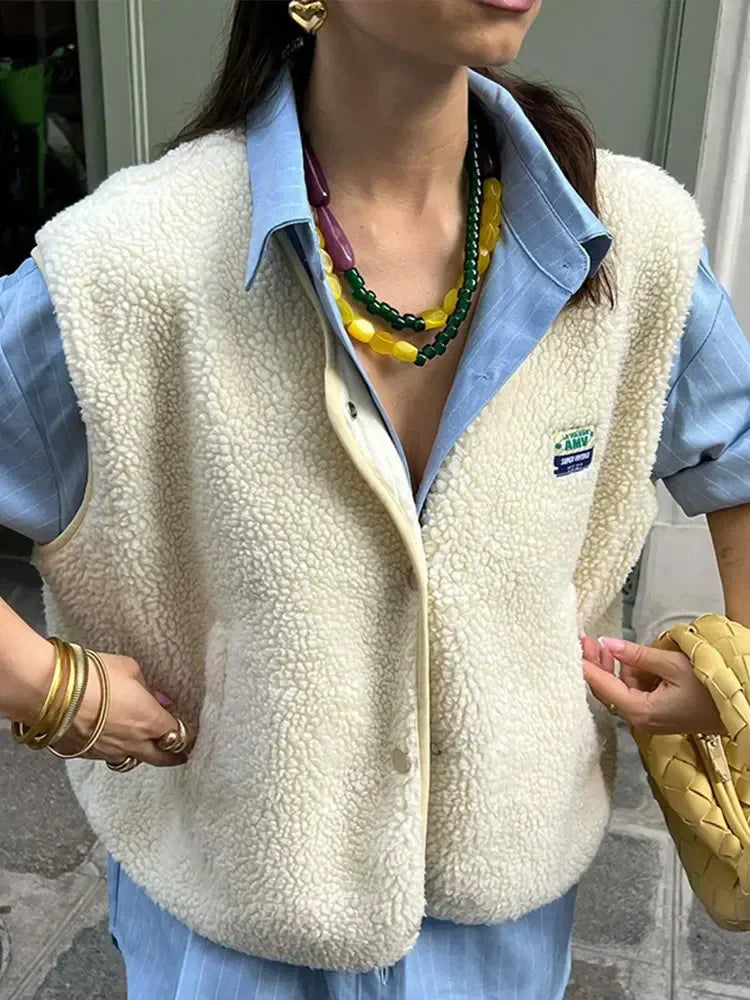 Clara - Chaleco de mujer sin mangas con diseño acolchado