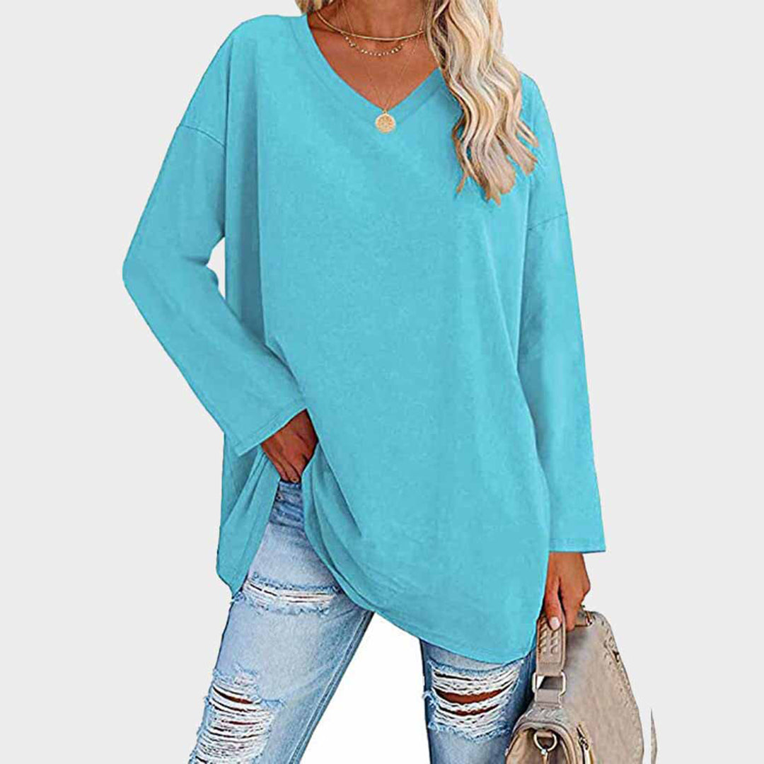 Andrea - Blusa oversize de manga larga para mujer