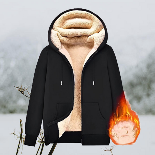 Hugo - Chaqueta con capucha de invierno para hombre con forro cálido