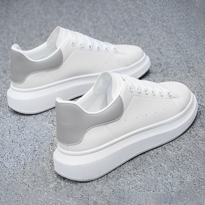 Mateo - Zapatillas deportivas unisex blancas con suela gruesa
