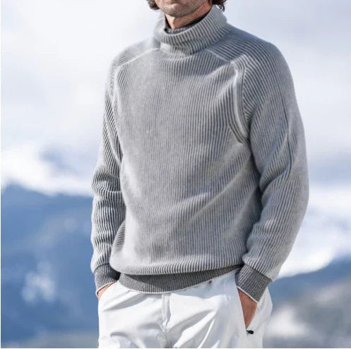 Alonso - Jersey de hombre cuello alto de punto