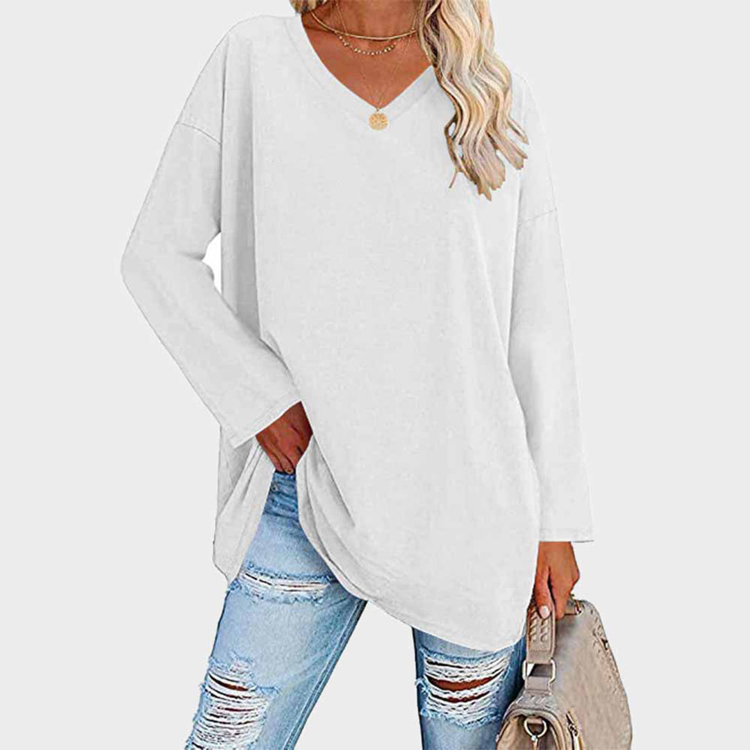 Andrea - Blusa oversize de manga larga para mujer