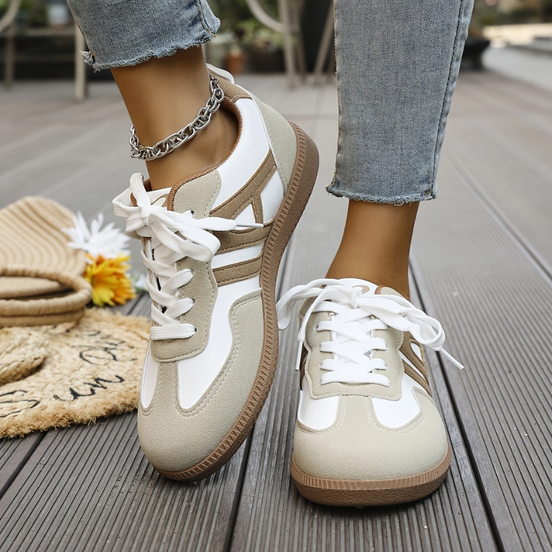 Clara - Zapatillas deportivas de mujer con cordones y suela
