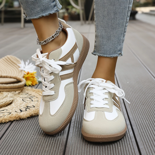 Clara - Zapatillas deportivas de mujer con cordones y suela