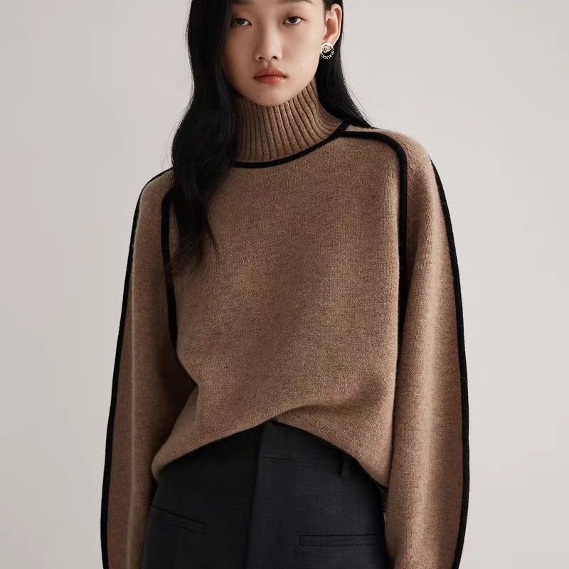 Sofía - Suéter de cuello alto para mujer con diseño minimalista
