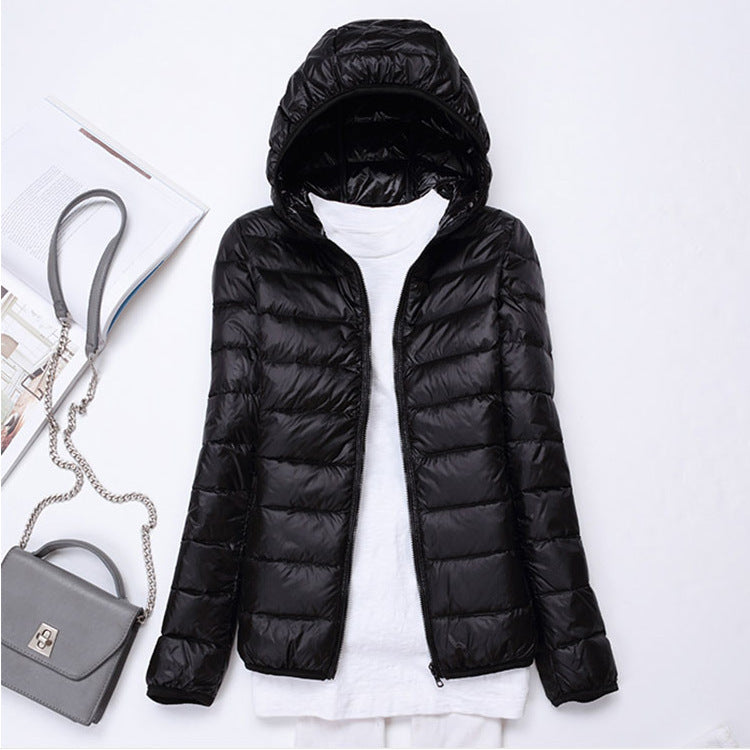 Sofía - Chaqueta acolchada ligera turquesa con capucha