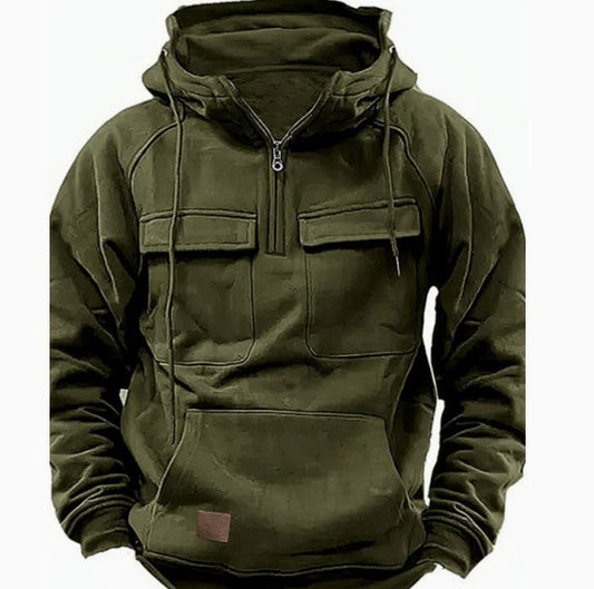Álex – Sudadera Técnica con Cremallera Parcial Hombre