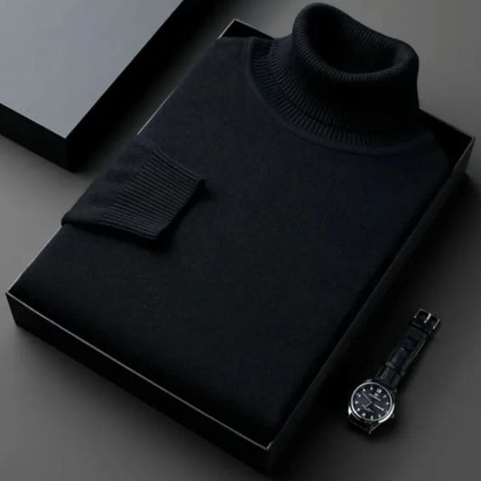 Mateo - Jersey de cuello alto para hombre de punto fino