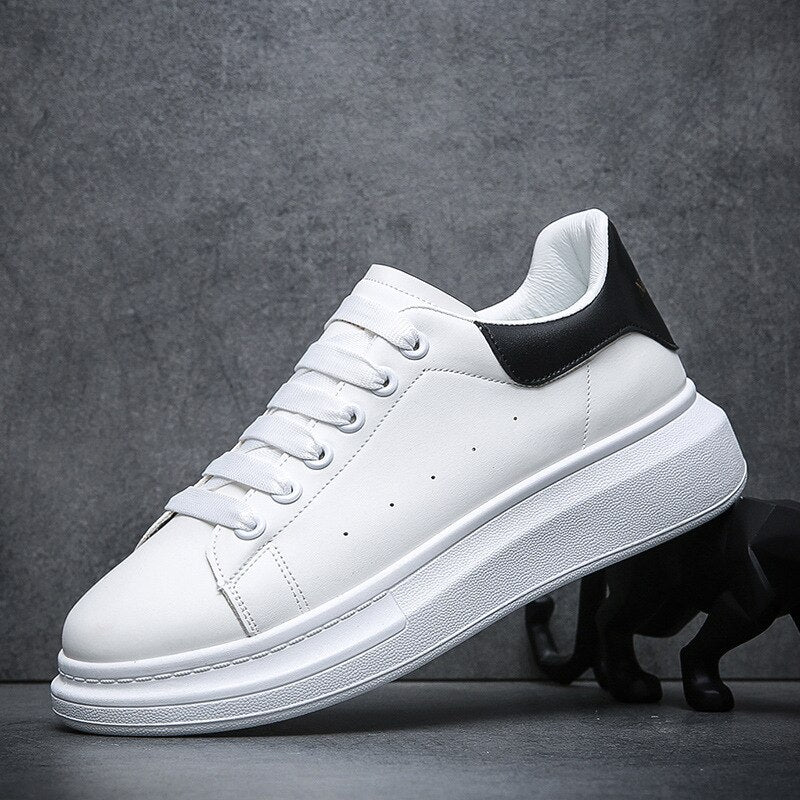 Mateo - Zapatillas deportivas unisex blancas con suela gruesa