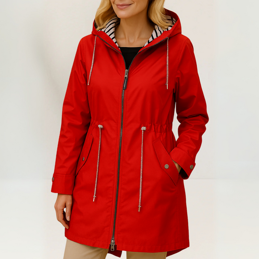 Claudia - Chaqueta impermeable de mujer con capucha ajustable