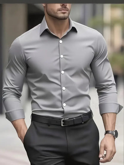Gabriel - Camisa de hombre manga larga slim fit