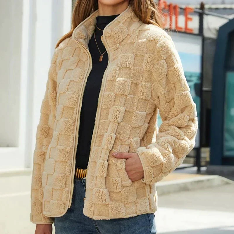 Sofía - Chaqueta de pelo sintético para mujer
