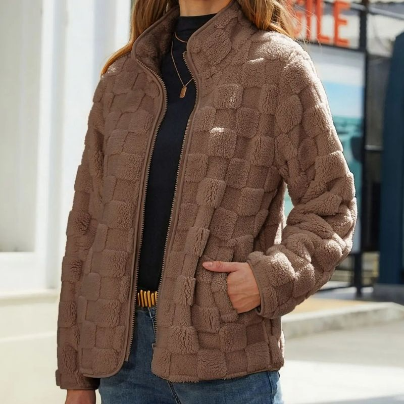 Sofía - Chaqueta de pelo sintético para mujer
