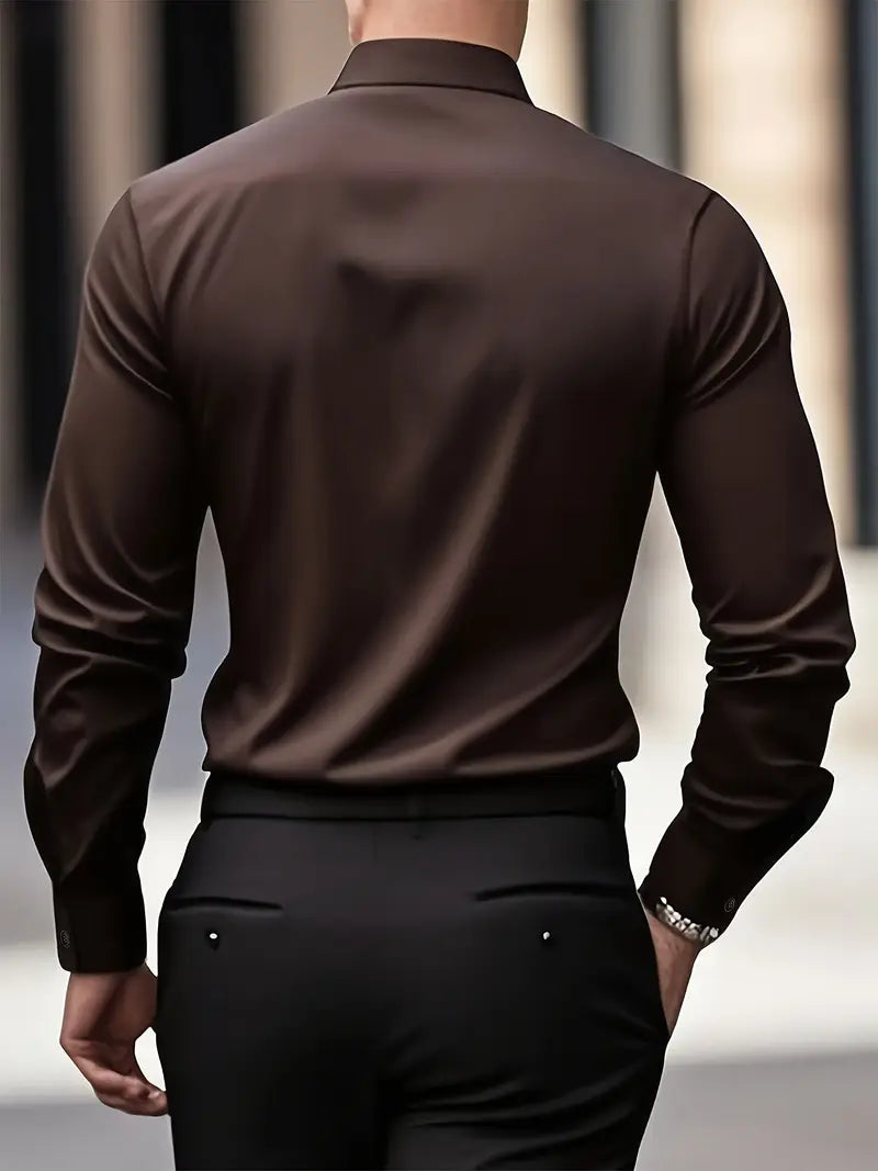 Gabriel - Camisa de hombre manga larga slim fit