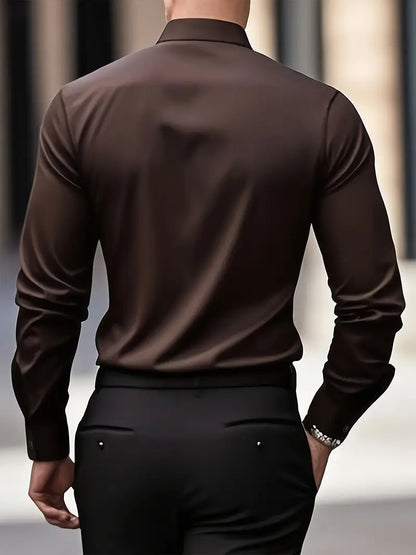 Gabriel - Camisa de hombre manga larga slim fit