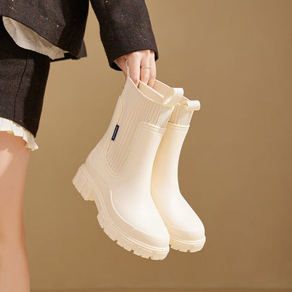 Valeria - Botas de mujer tipo chelsea con suela gruesa