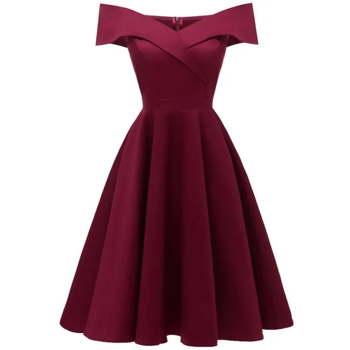 Gabriela - Vestido de mujer con hombros descubiertos