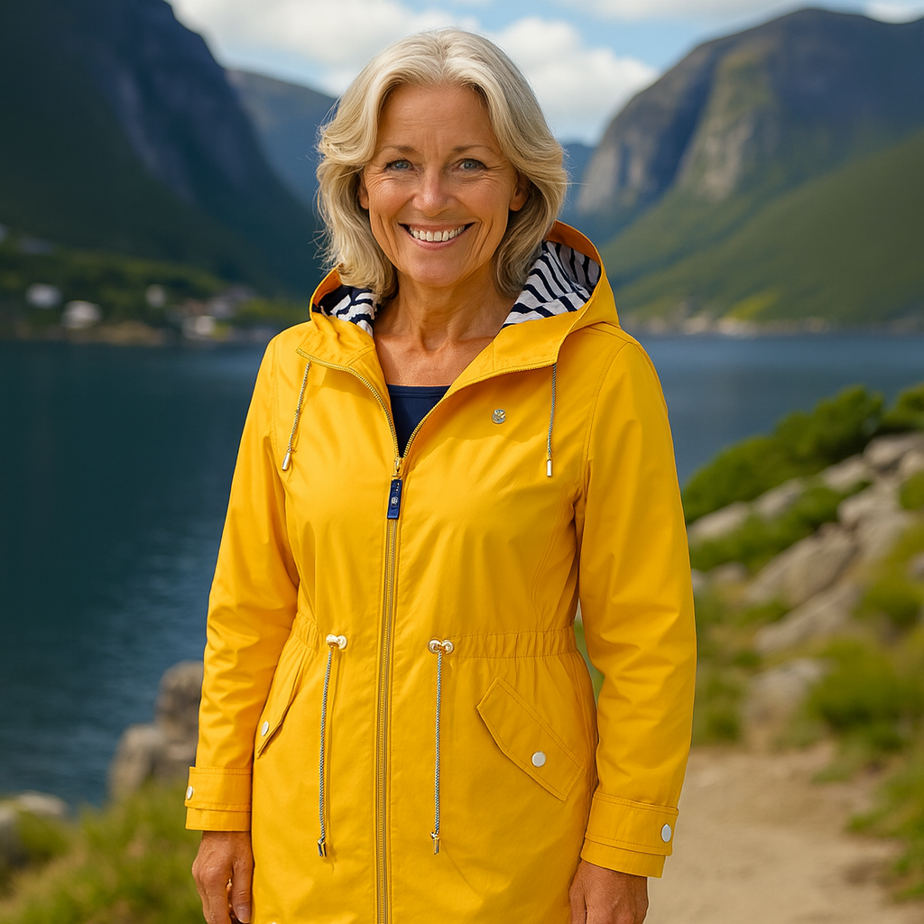 Claudia - Chaqueta impermeable de mujer con capucha ajustable