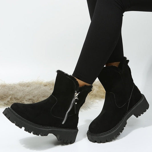 Elena - Botas de invierno para mujer con cremallera lateral