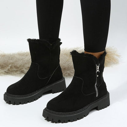Elena - Botas de invierno para mujer con cremallera lateral