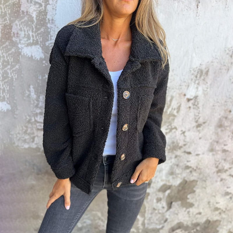 Clara - Chaqueta de mujer con borreguito