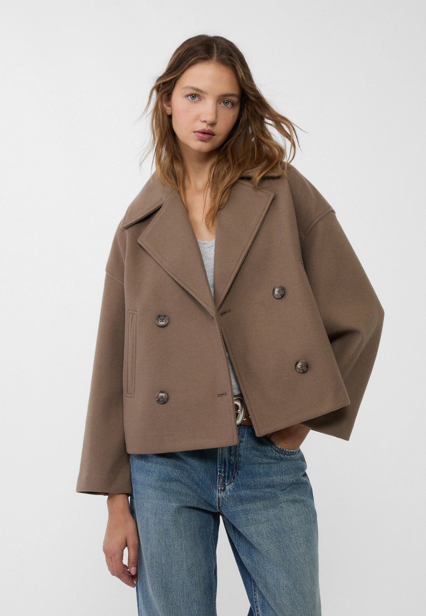 Valeria - Chaqueta corta de mujer con doble botonadura