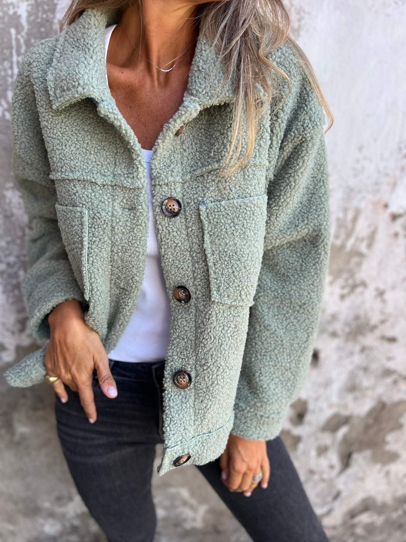 Clara - Chaqueta de mujer con borreguito
